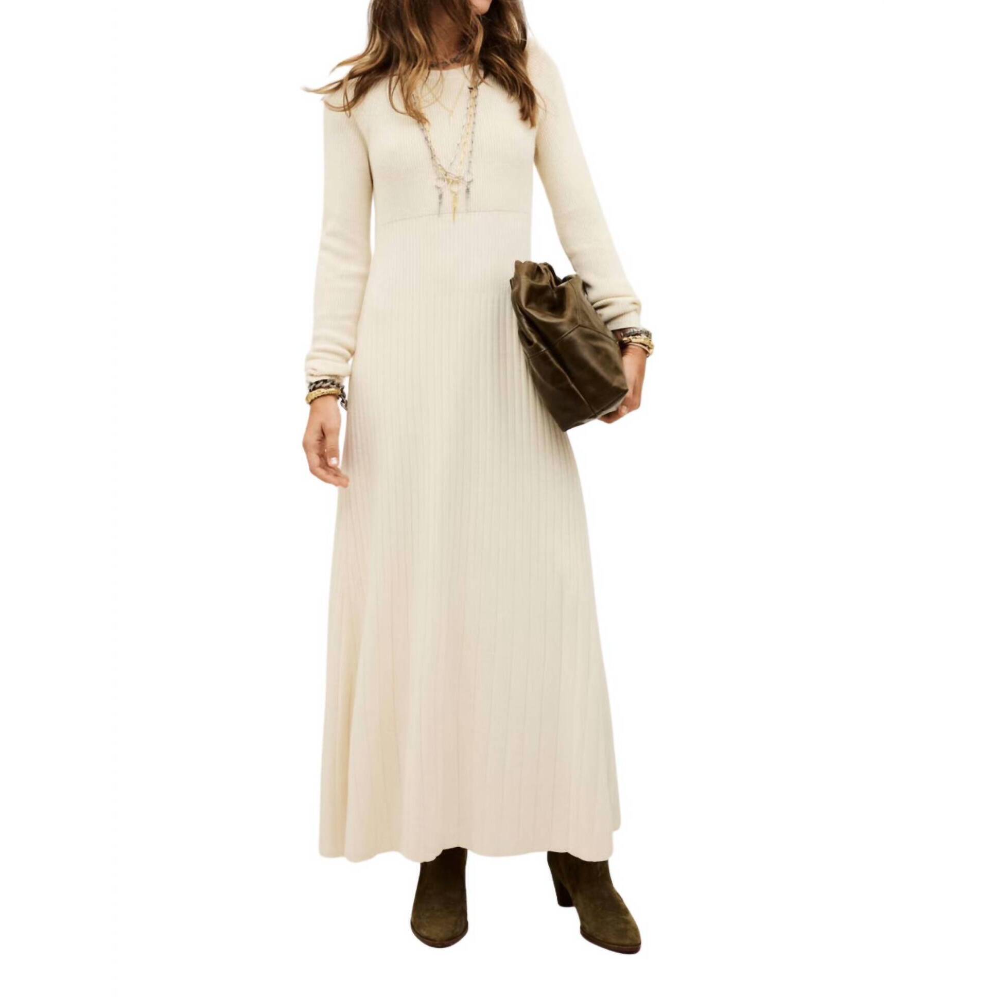 New Ba&Sh Elise Maxi Dress In Off-White